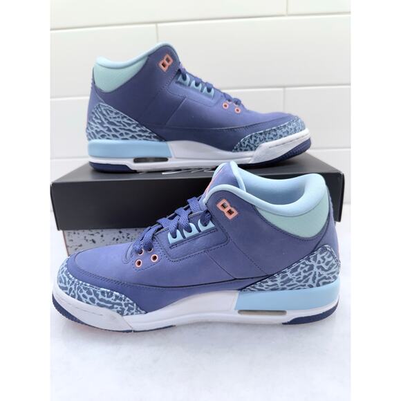 Size 6.5Y Jordan 3 Purple Dust SZ OG Box 441140 506 - Picture 1 of 5